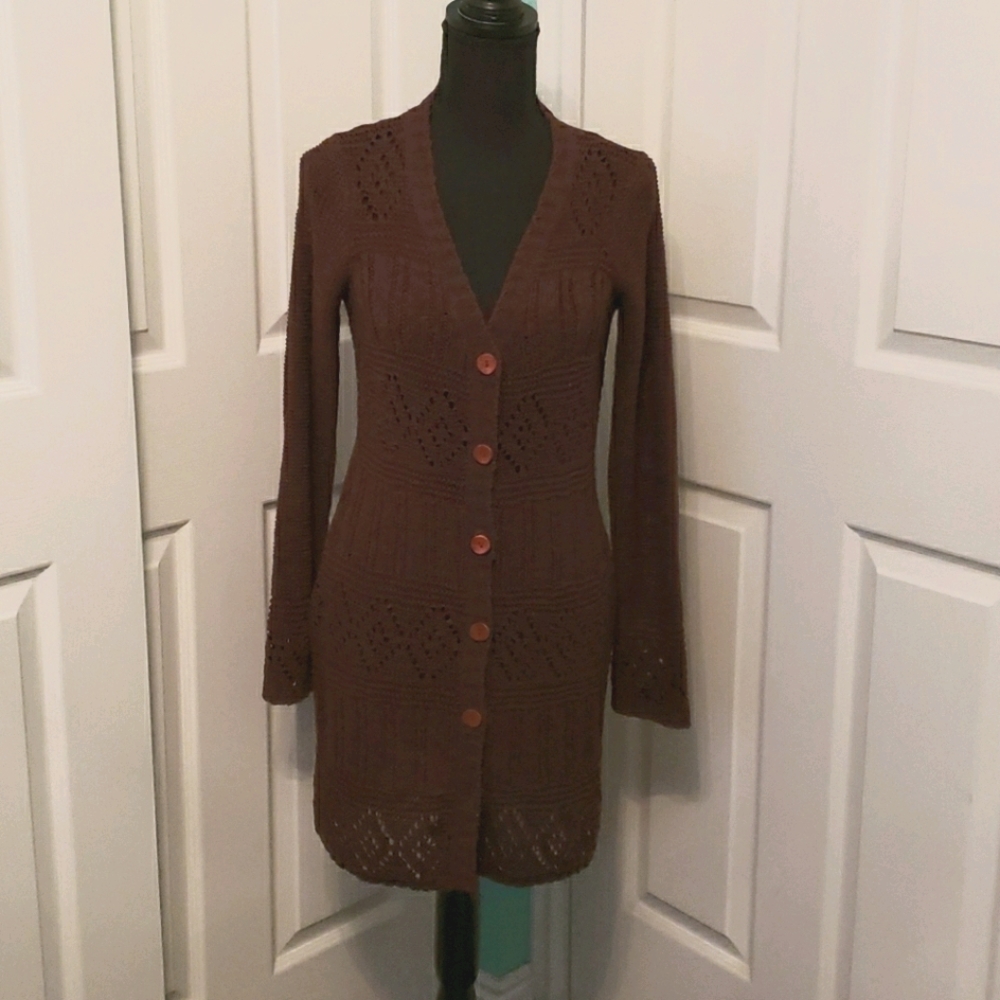 BCBG Long Sweater Duster